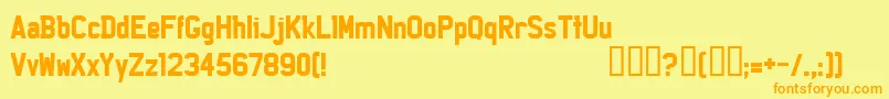 Licep Font – Orange Fonts on Yellow Background