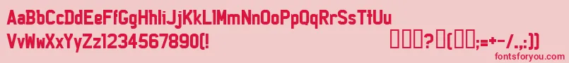 Licep Font – Red Fonts on Pink Background