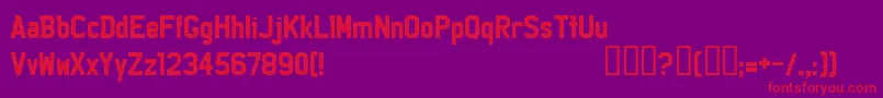 Licep Font – Red Fonts on Purple Background