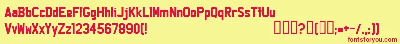 Licep Font – Red Fonts on Yellow Background