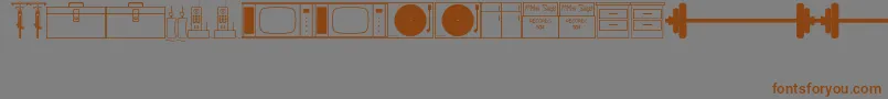 ThriftStoreItemsJl Font – Brown Fonts on Gray Background
