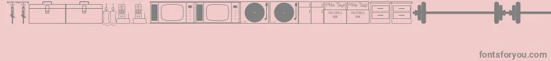ThriftStoreItemsJl Font – Gray Fonts on Pink Background