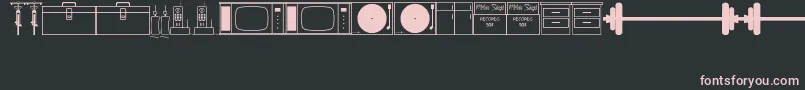 Шрифт ThriftStoreItemsJl – розовые шрифты на чёрном фоне