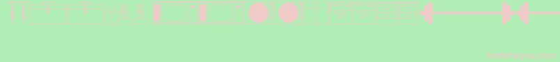Fonte ThriftStoreItemsJl – fontes rosa em um fundo verde