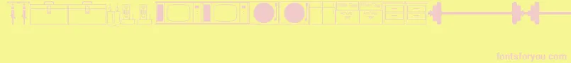 ThriftStoreItemsJl Font – Pink Fonts on Yellow Background