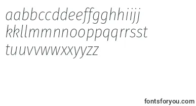 FirasanscondensedUltralightitalic font – english Fonts