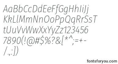 FirasanscondensedUltralightitalic font – regular Fonts