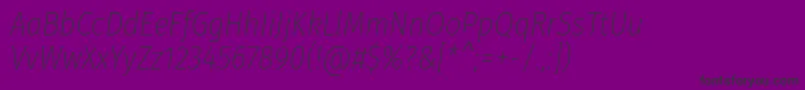 FirasanscondensedUltralightitalic Font – Black Fonts on Purple Background