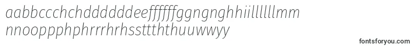 FirasanscondensedUltralightitalic Font – Welsh Fonts