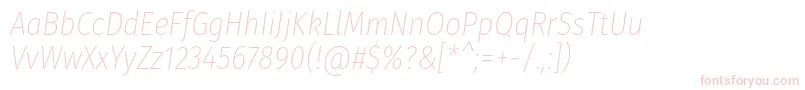 FirasanscondensedUltralightitalic-Schriftart – Rosa Schriften