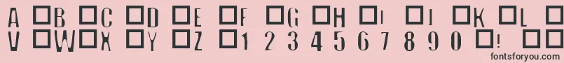 フォントOffN – ピンクの背景に黒い文字