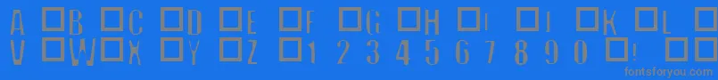 フォントOffN – 青い背景に灰色の文字