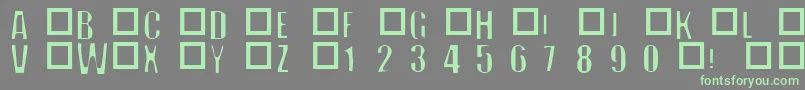 OffN-fontti – vihreät fontit harmaalla taustalla