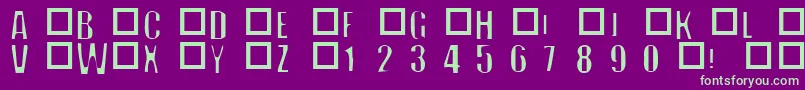 フォントOffN – 紫の背景に緑のフォント