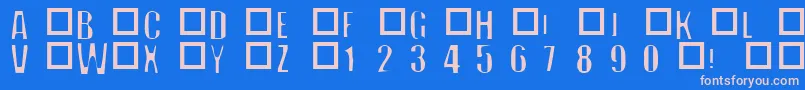 フォントOffN – ピンクの文字、青い背景