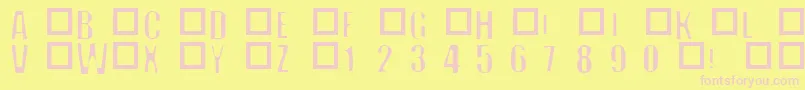 OffN Font – Pink Fonts on Yellow Background