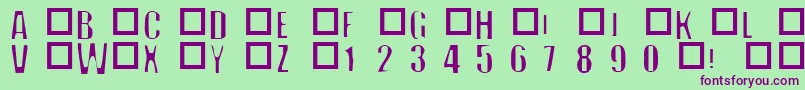 OffN Font – Purple Fonts on Green Background