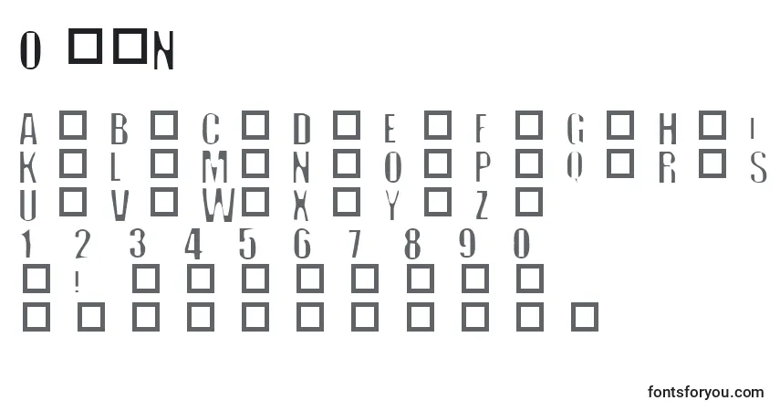 characters of offn font, letter of offn font, alphabet of  offn font