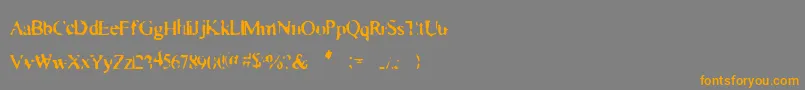 TimesNewZooMan-fontti – oranssit fontit harmaalla taustalla