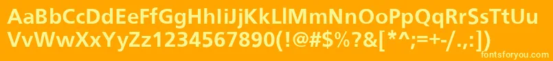 Noisty Font – Yellow Fonts on Orange Background