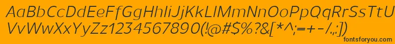 UnimanItalic Font – Black Fonts on Orange Background