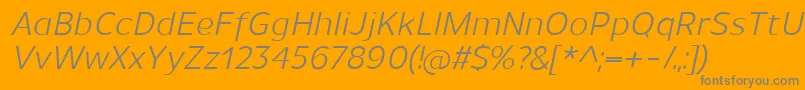 UnimanItalic Font – Gray Fonts on Orange Background