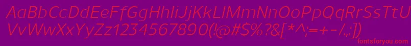 UnimanItalic Font – Red Fonts on Purple Background