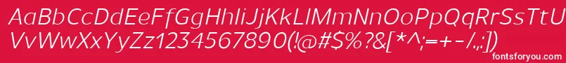 UnimanItalic Font – White Fonts on Red Background