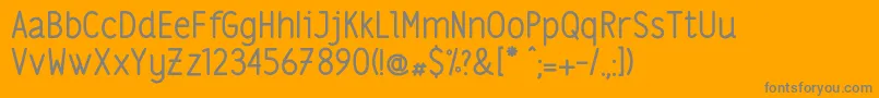 Lsregular Font – Gray Fonts on Orange Background