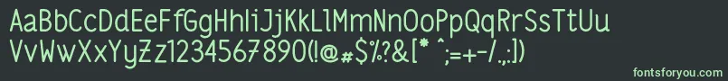 Lsregular-fontti – vihreät fontit mustalla taustalla