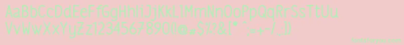 Lsregular Font – Green Fonts on Pink Background