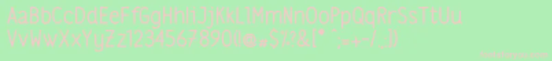 Lsregular Font – Pink Fonts on Green Background