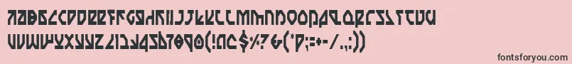 Czcionka NostromoCondensed – czarne czcionki na różowym tle