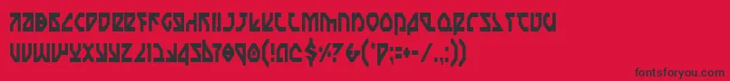 Czcionka NostromoCondensed – czarne czcionki na czerwonym tle