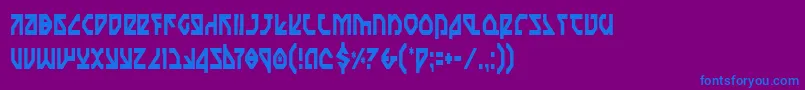 NostromoCondensed Font – Blue Fonts on Purple Background