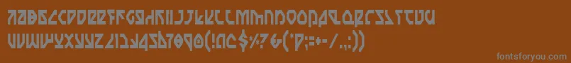 フォントNostromoCondensed – 茶色の背景に灰色の文字