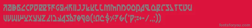 フォントNostromoCondensed – 赤い背景に灰色の文字