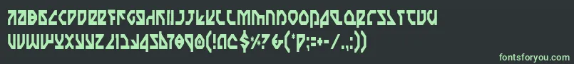 フォントNostromoCondensed – 黒い背景に緑の文字