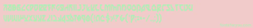 NostromoCondensed Font – Green Fonts on Pink Background