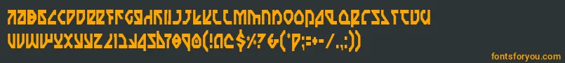 フォントNostromoCondensed – 黒い背景にオレンジの文字