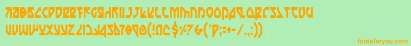 NostromoCondensed Font – Orange Fonts on Green Background