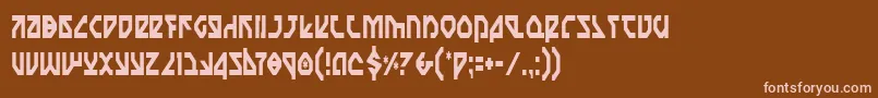NostromoCondensed Font – Pink Fonts on Brown Background