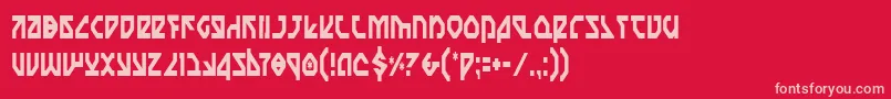 Fonte NostromoCondensed – fontes rosa em um fundo vermelho