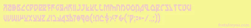NostromoCondensed Font – Pink Fonts on Yellow Background
