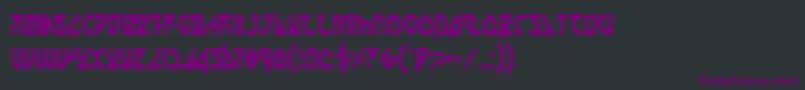 NostromoCondensed Font – Purple Fonts on Black Background