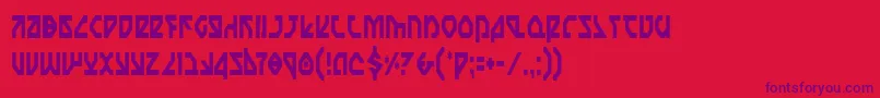 NostromoCondensed Font – Purple Fonts on Red Background