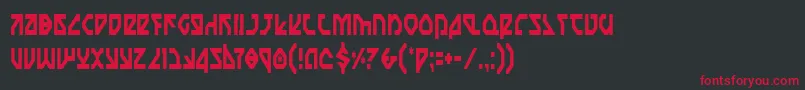 NostromoCondensed Font – Red Fonts on Black Background