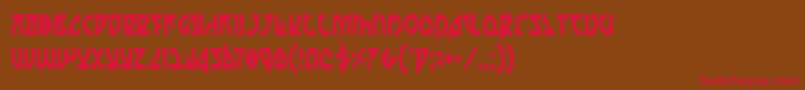 NostromoCondensed Font – Red Fonts on Brown Background