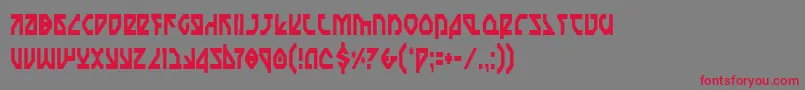 フォントNostromoCondensed – 赤い文字の灰色の背景