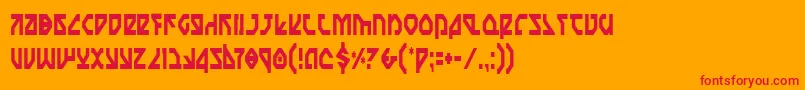 NostromoCondensed Font – Red Fonts on Orange Background